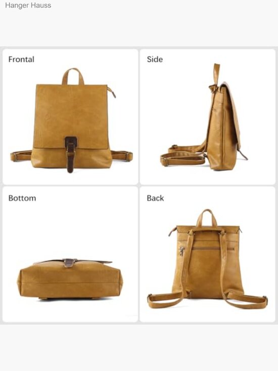 Large Convertible Backpack Satchel Handbag Leather Travel Shoulder Bag